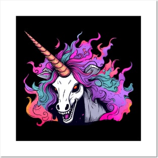 evil unicorn Posters and Art